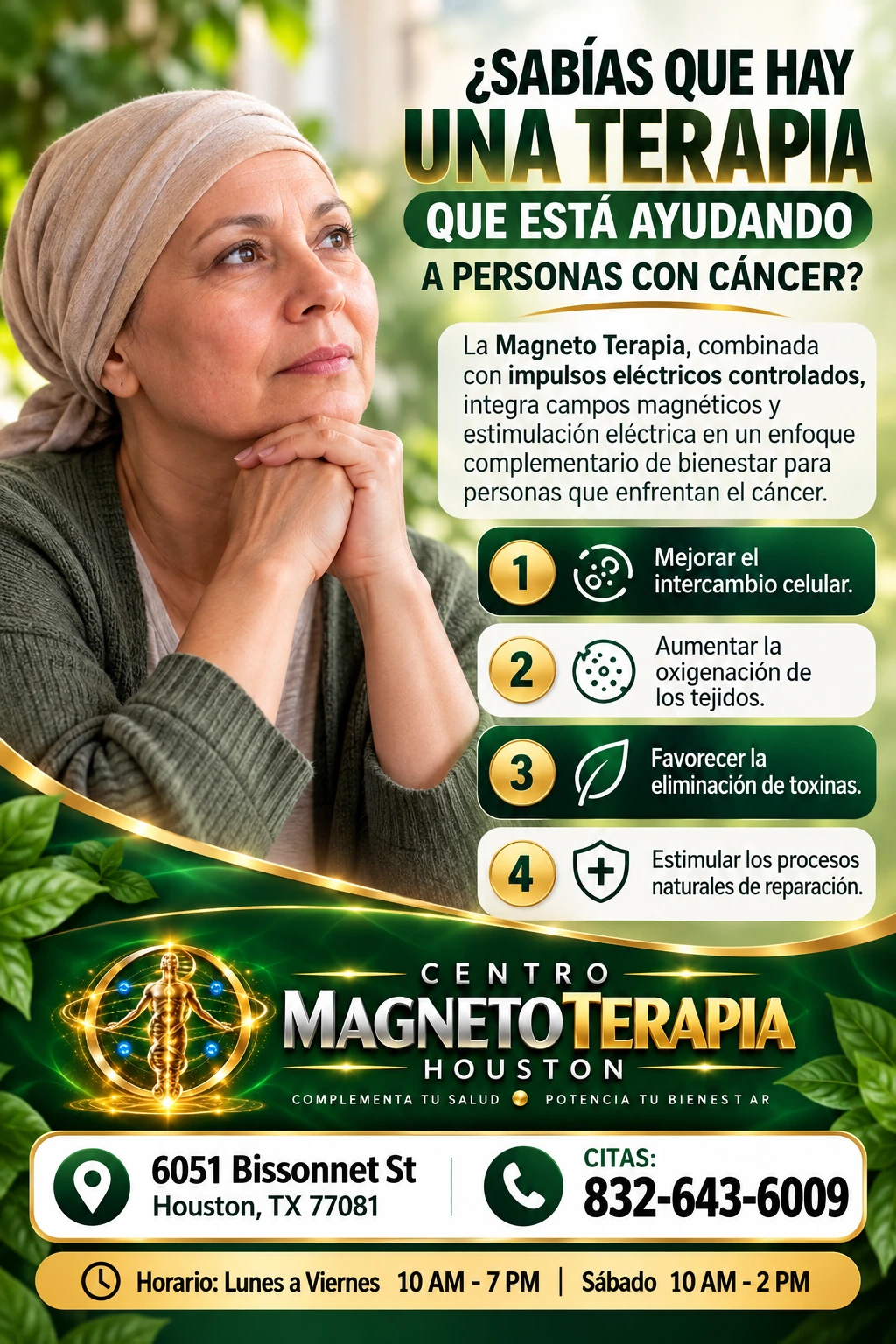 Infografía sobre bienestar complementario para personas que enfrentan el cáncer